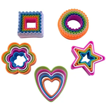 

2020 Cake Mold Cookie Cutters Colourful Lovely Shape Creative Biscuit Pastry Cutter Plastic Baking Mould Cooking Tool