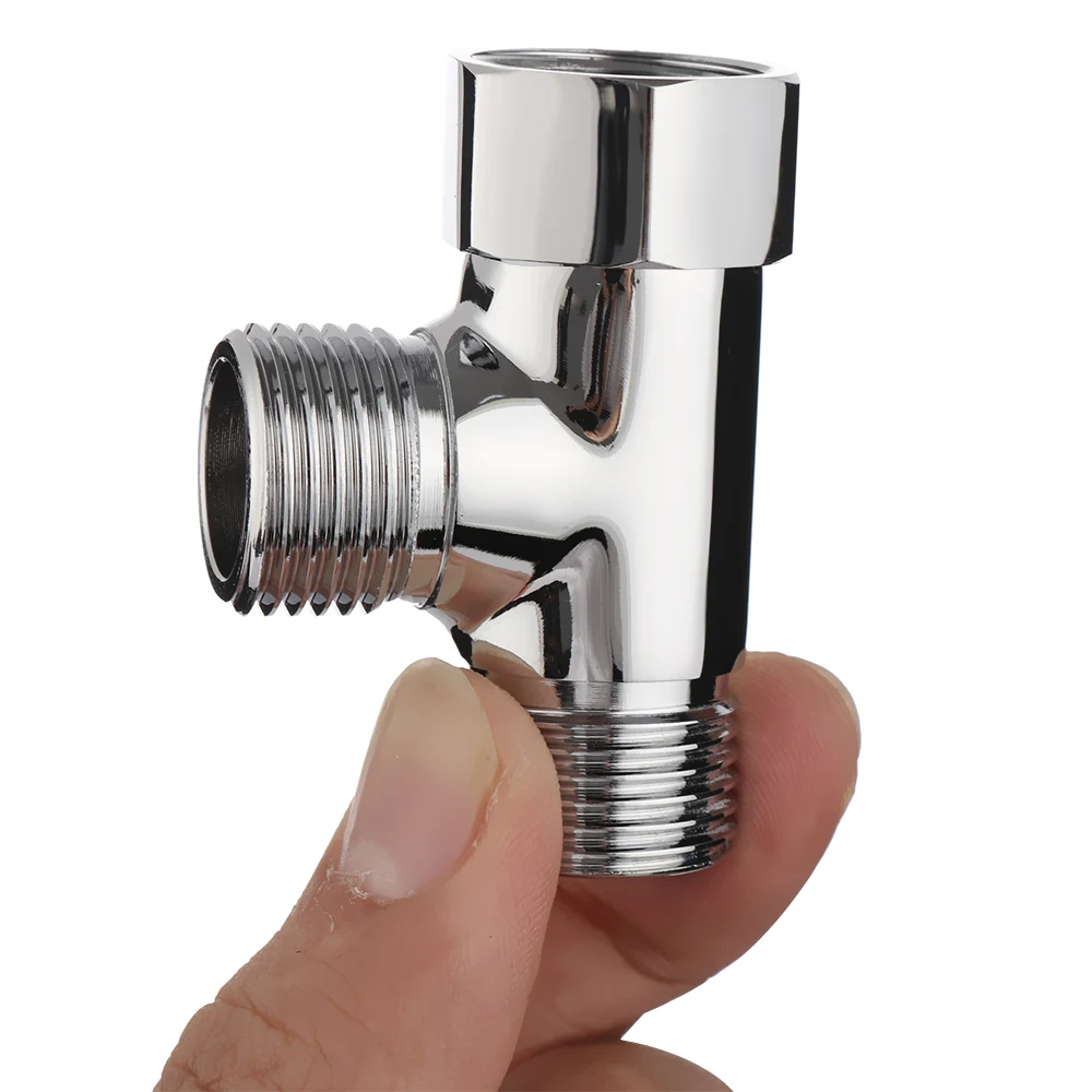 1/2" 3-way Diverter Valve Faucet Adapter Water Tap Connector Kitchen Sink Splitter Connect Shower Head Hardware Accessories
