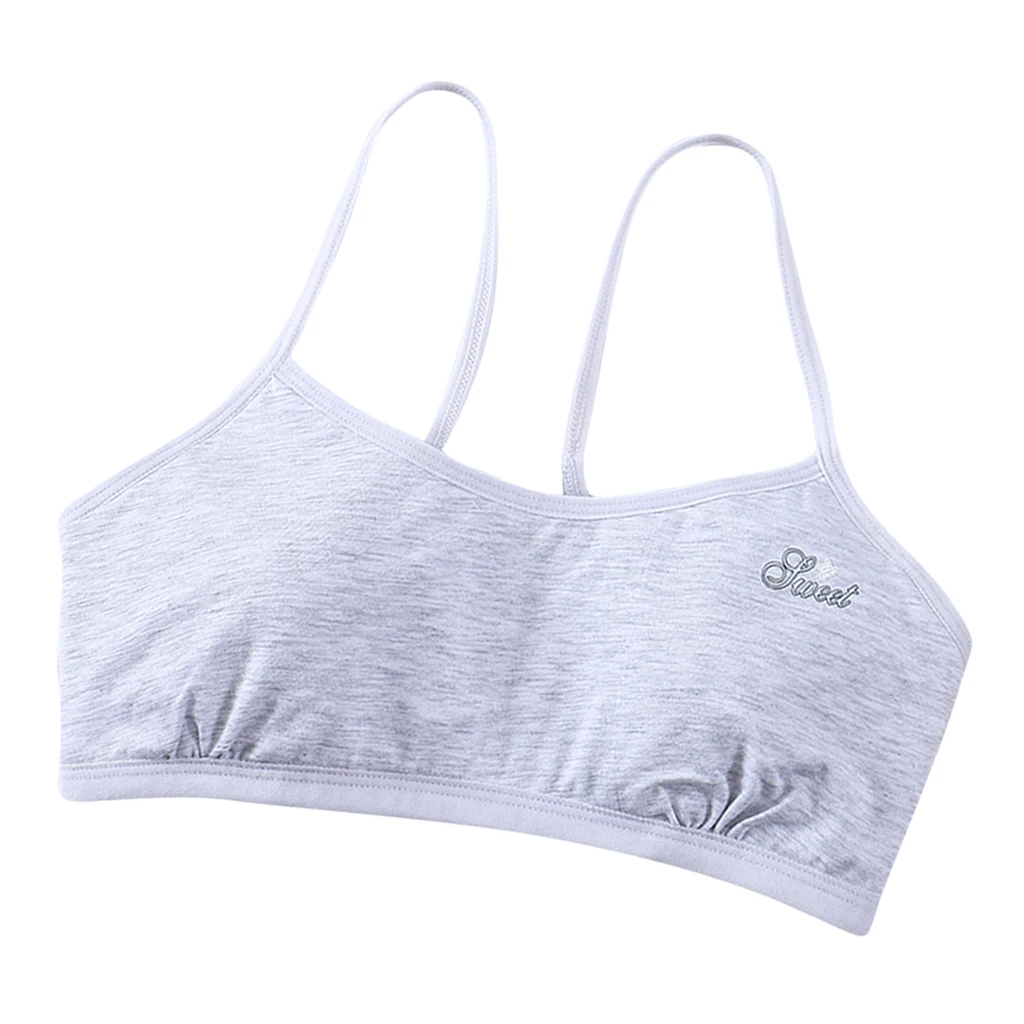 Young Girls Teen Girls Breathable Bra Wireless Stretchy Yoga Bras Training Bra for Activity Gym