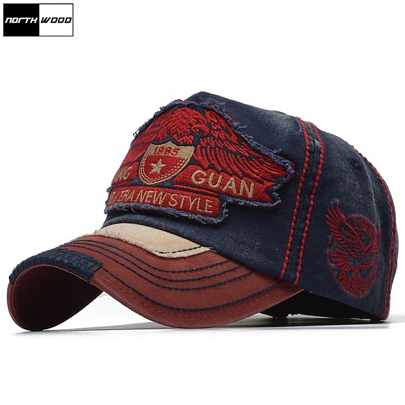 

[NORTHWOOD] High Quality Fashion Men's Baseball Cap Women Fitted Cap 3D Embroidery Hip Hop Snapback Hat Gorra Hombre Cotton