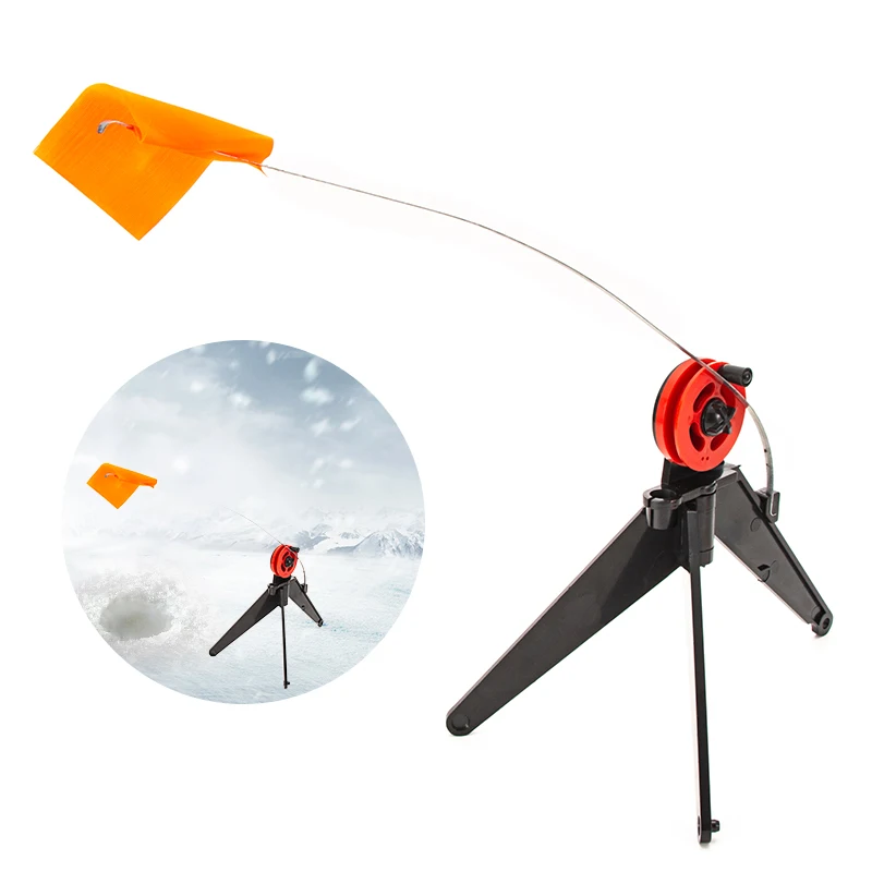 

Automaticly Winter Fishing Flag Rods Ice Fishing Rod Tip-up With Spool Outdoor Foldable Fishing Tackle Equipment For Winter