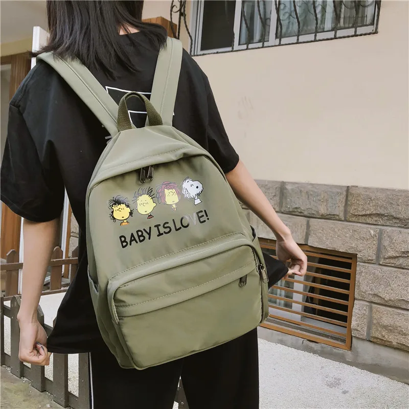 

Japanese-style Cute Backpack Women's INS Super Fire Cartoon Cute Nylon Waterproof High School Students Campus School Bag Wholesa