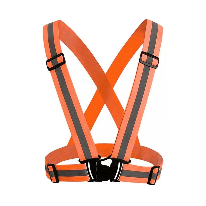 Оранжевый Adjustable Outdoor Safety sportswear& accessories Reflective Vest Waistcoat High Visibility - Цвет: Оранжевый