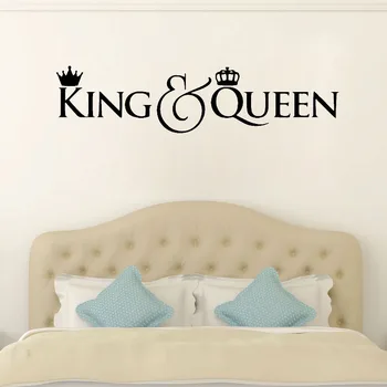 

King Queen Wall Sticker Home Decor Removable Lover Bedroom Decoration Kids Children Room Wall Decals Art Murals Wallpaper