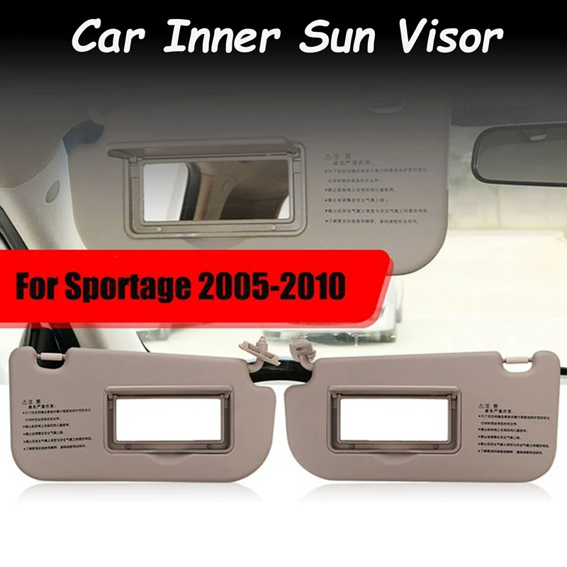 LHD Car Inner Sun Visor for KIA Sportage 2005-2010 Sunshield Shade Board with Mirror Beige |