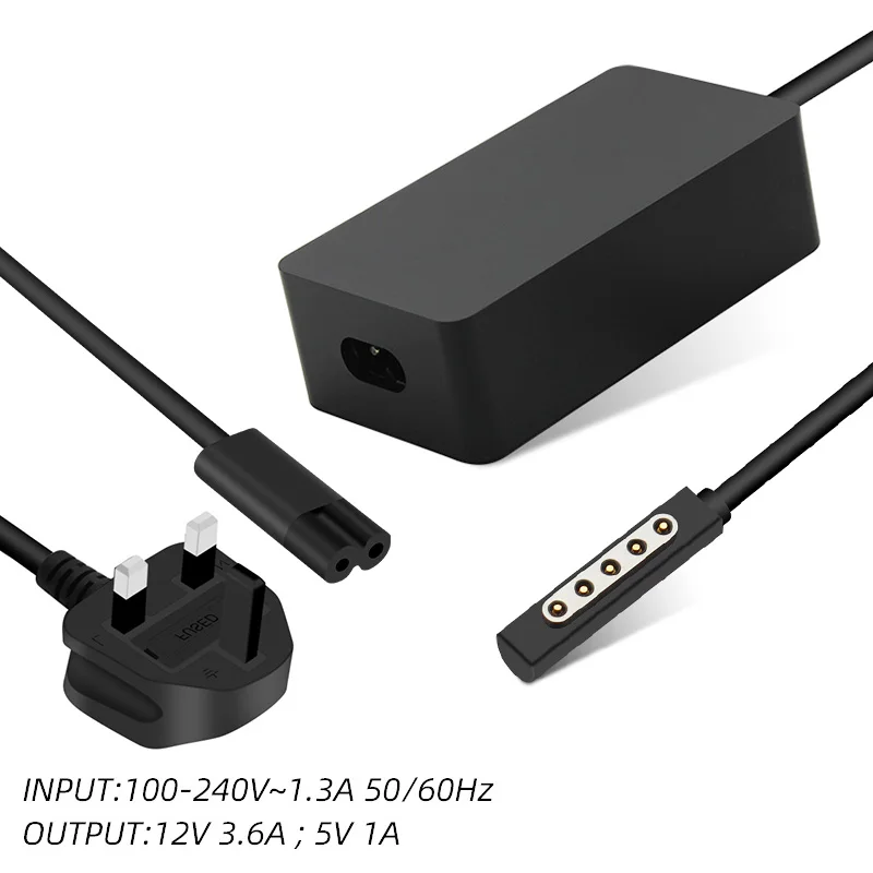 Для microsoft Surface Pro 1 Pro 2 Surface RT 10,6 с 5V 1A usb зарядным портом 48W 12V 3.6A AC адаптер питания зарядное устройство - Цвет: EU Plug