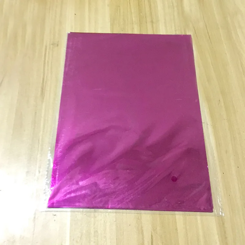50 шт. A4 Золото Серебро Красный горячего тиснения фольги бумажный ламинатор ламинирование передачи на элегантность лазерный принтер крафт бумага 20x29 см - Цвет: Pink Purple