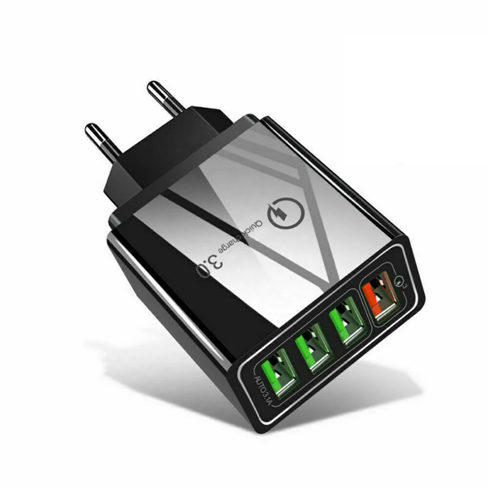 4Usb Qc3.0 быстрое зарядное устройство многопортовый Стандартный Мульти-Usb зарядное устройство для мобильного телефона зарядное устройство для путешествий usb-хаб мульти-Usb