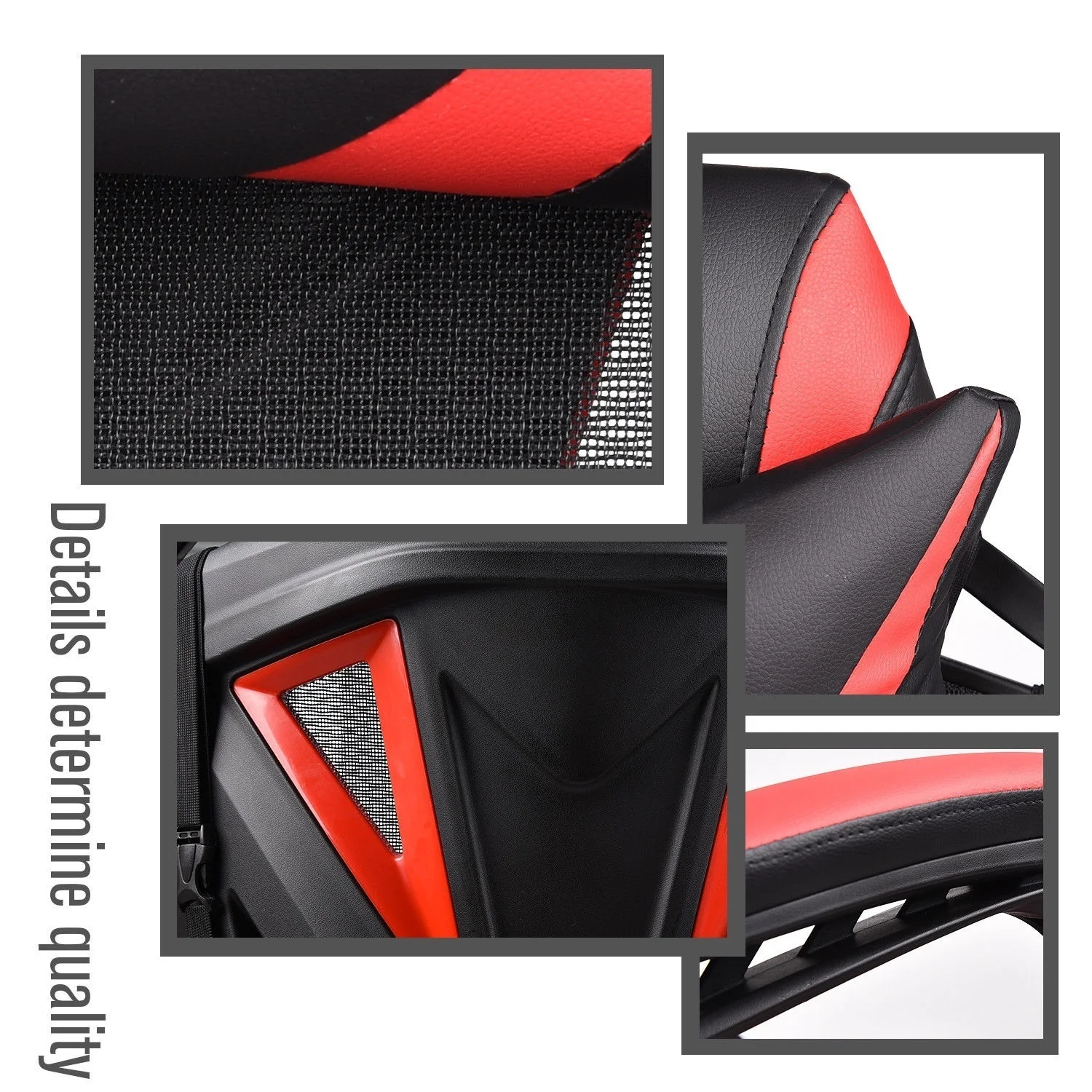  High Back Ergonomic Swivel Gaming Chair Racing Style Adjustable Recline Footrest