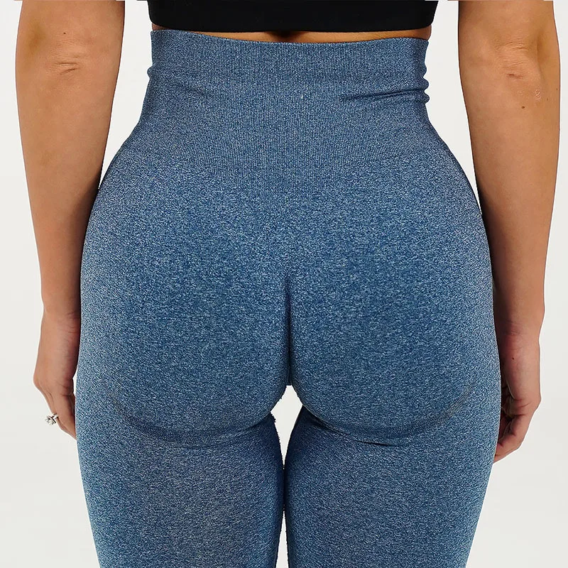 

NORMOV Seamless Women Leggings Fitness High Waist Push Up Ankle Length Polyester Leggin Casual Solid Femme Leggings