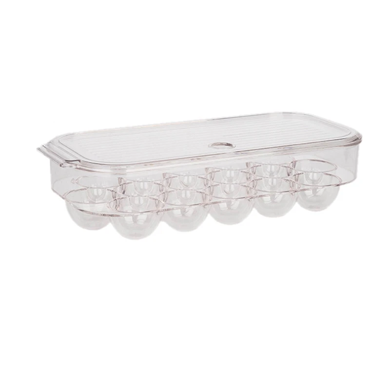 

Creative Egg Storage Box Large Capacity Egg Container Basket Tight Lock Space Saving Kitchen Organizer Tools Home Supplier Trans