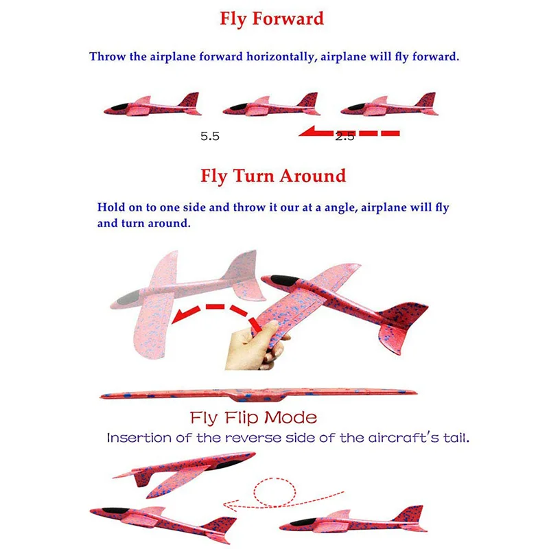 48 см пена ручной бросок самолет Открытый Запуск планер самолет детский подарок игрушка интересные игрушки