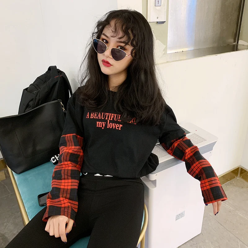 Корейская женская футболка, странные вещи, хип-хоп Харадзюку, Прямая поставка, футболки, повседневные футболки с круглым вырезом, готическая одежда, уличная одежда