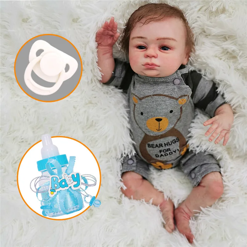 18 дюймов бутик Reborn Baby Doll Реалистичная силиконовая кукла Reborn Baby Doll Boneca Reborn Menino Brinquedos подарок на день рождения Juguetes