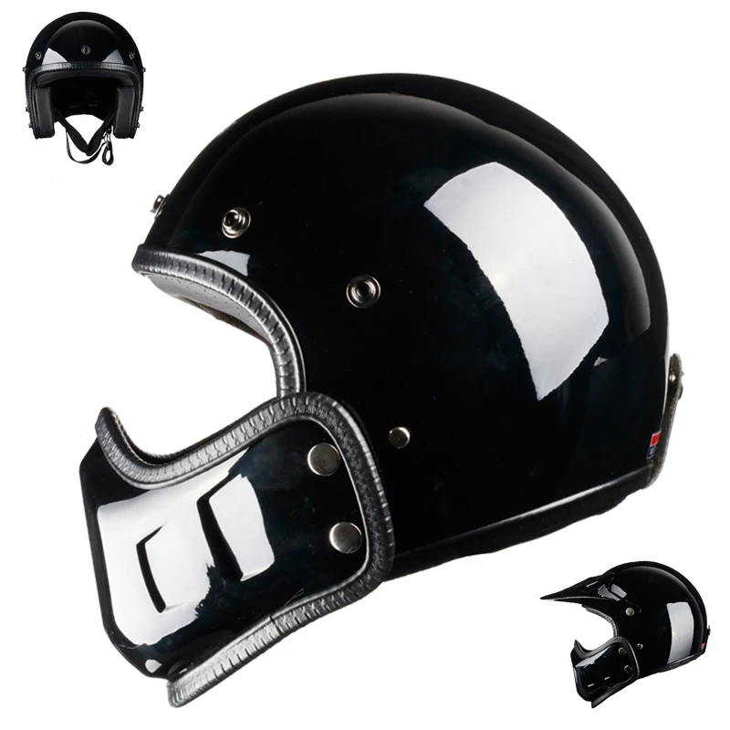 Full Face Motorcycle Helmet Retro 