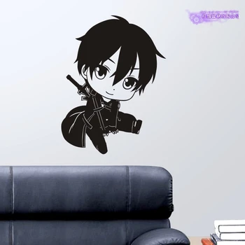 

Sword Art Online Wall Decal Vinyl Kirito Wall Stickers Decal Decor Home Decoration Anime Car Sticker
