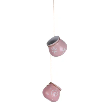 

4pcs in 2 String Hanging Ceramic Pot Planters Wall Ceiling Mount Succulent Plant Pot Cactus Planters Container Bonsai Pots with