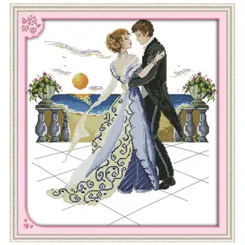 

Perfect partners painting counted printed on the canvas 11CT 14CT DIY kit Cross Stitch embroidery needlework Sets home decor