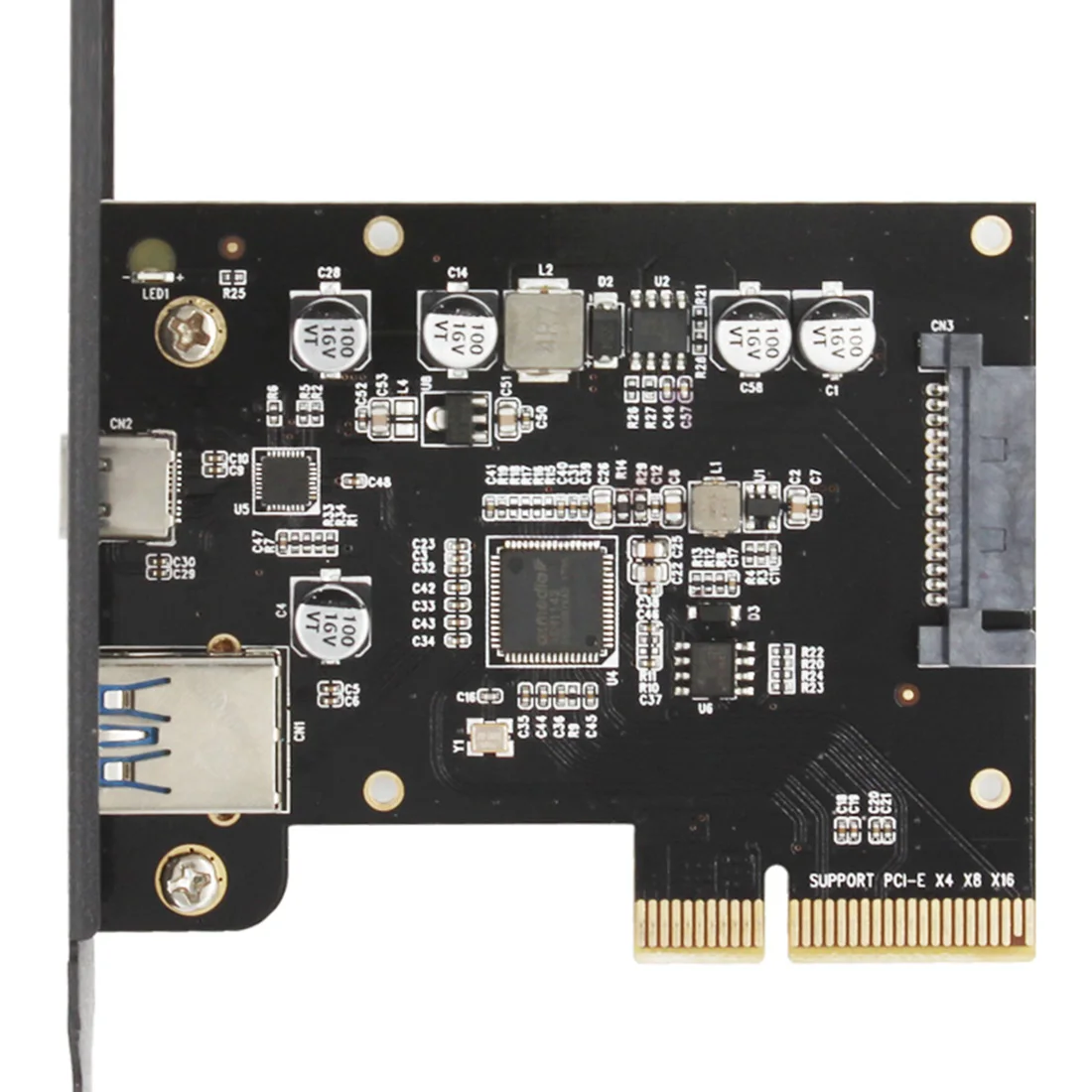 JEYI SK31 USB3.1 добавить на карту PCIE X2 TYPE C USB 3,1 GEN2 USB3.0 адаптер PCI Express карта расширения 5A Высокая мощность ASM1142 ASMEDIA