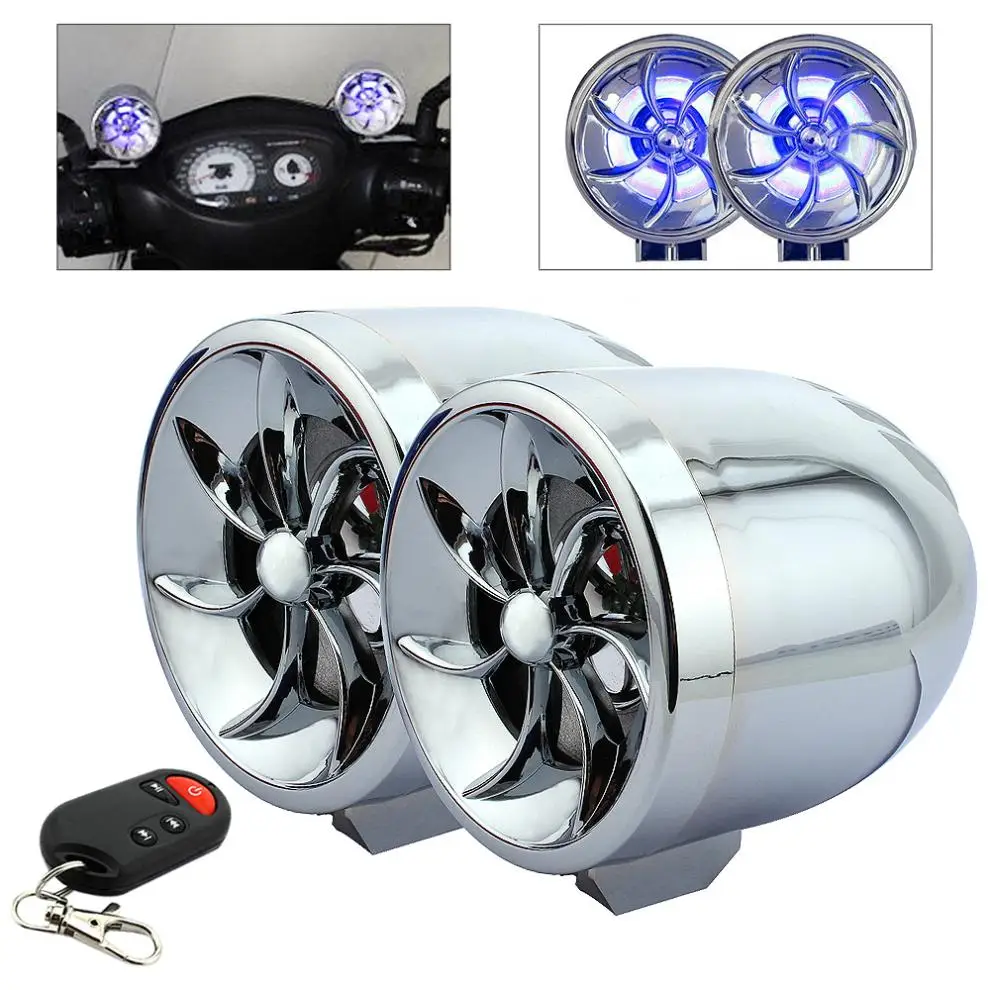 

MT483 1 Pair 14W Motorcycle Waterproof Anti-theft MP3 Speaker Support AUX-IN Audio Input and TF/ USB for Motorcycle and Scooter