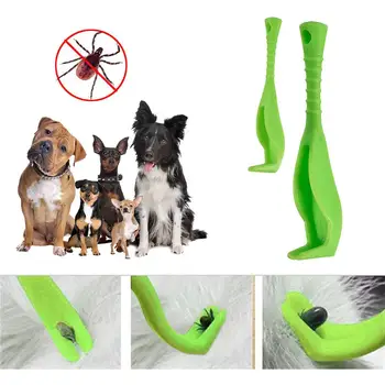 

2PCS Pet Tick Removal Hook Tool Dog Cat Tick Picker Flea Removal Tool Comb Human Manual Debulking Flea Tool Dogs Pet Supplies