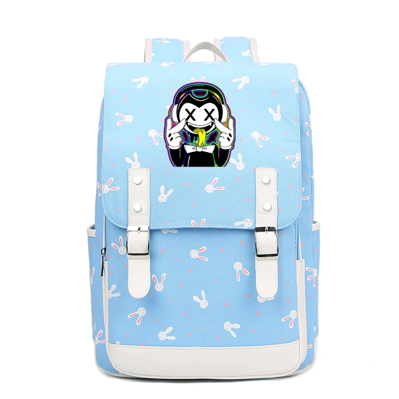 

Hot Game Bendy and the Ink Machine Batim Printing Backpack Rabbits Design lady Pink Backpack Canvas School Bags Laptop Backpack