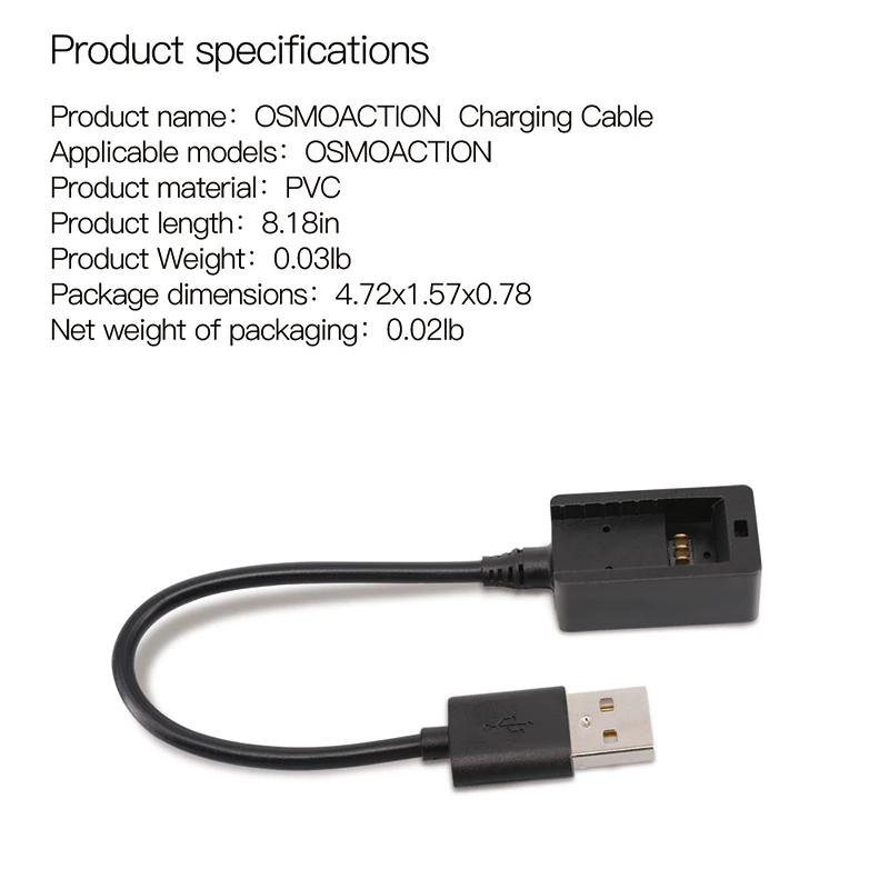 Мини-портативный для аккумулятора зарядное устройство USB порт кабель для dji OSMO Action S порт камеры аксессуары