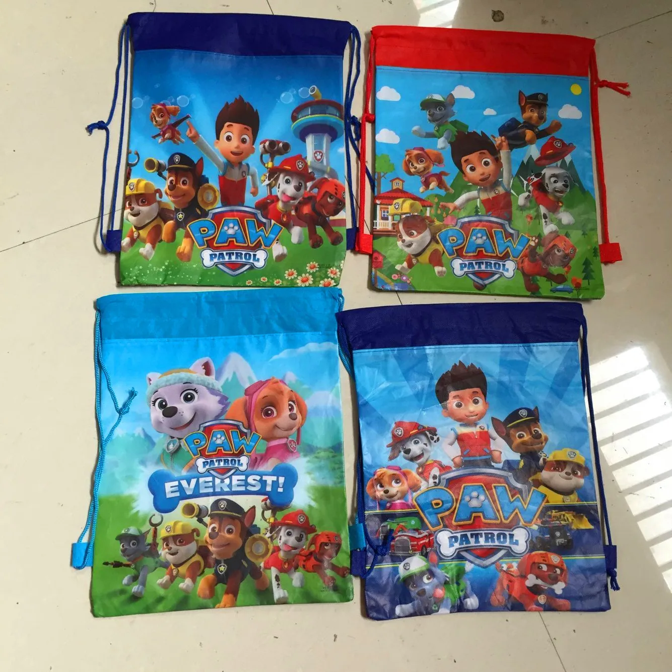 Hot Paw Patrol Chase Marshall Everest Storage Bag Anime Figure Kids Gift Waterproof Breathable Non-woven Drawstring | Дом и сад