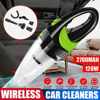 

Car Vacuum Cleaner Dust Collector Car Cleaner 4000Pa Black 120w Wireless Universal Portable Dry and Wet Detachable