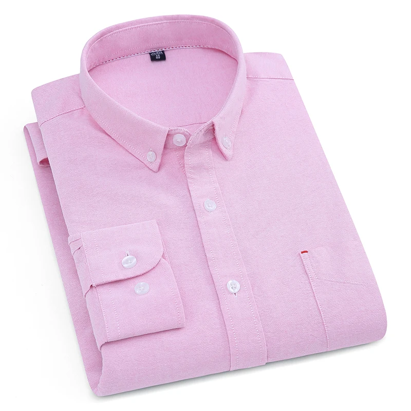 

Aoliwen Brand 2020 Men's Business Dress Shirt Male Formal 100% cotton lapel Shirt Fashion Style Spring&Autumn Men's Casual Shirt