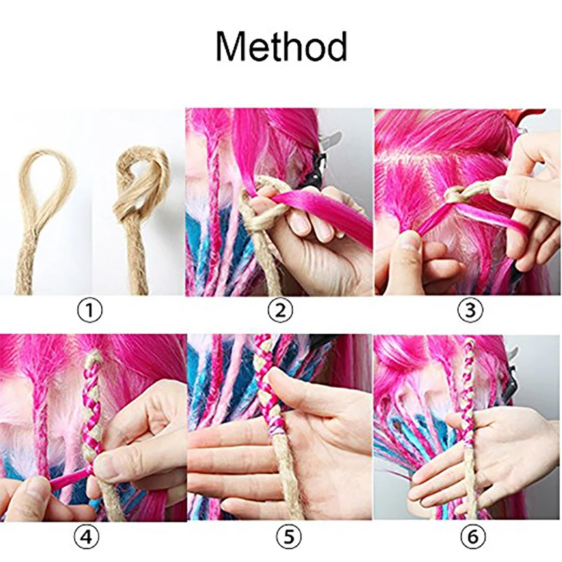 BENEHAIR Handmade Dreadlocks Sintético Trança Extensões De Cabelo Crochet Braid Cabelo Penteado Africano Mulheres Colorido Dread