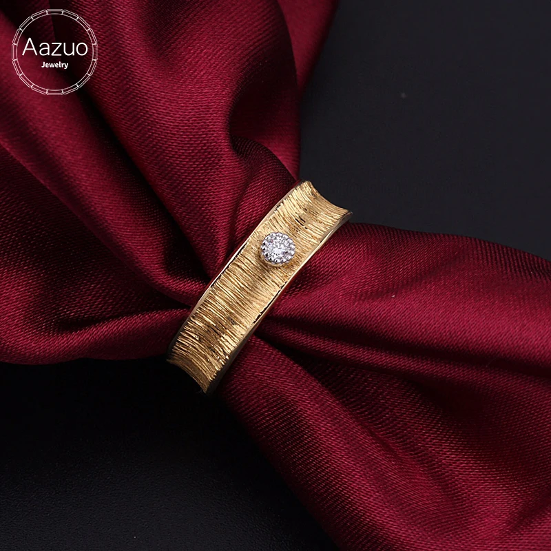 

Оригинальное желтое золото Aazuo 18K, реальные бриллианты, модная женская модель, модный подарок для женщины на день рождения