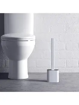 

Long Handle Toilet Brush with Drying Holder Soft Rubber Head Bathroom Cleaning N0HB
