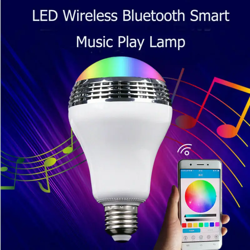 Модный беспроводной Bluetooth с регулируемой яркостью RGB умный светодиодный светильник приложение музыка дистанционное управление