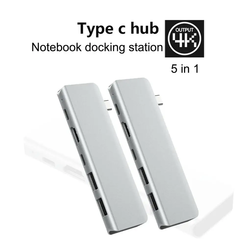 Tebe 5 в 1 USB TYPE-C концентратор USB-C-4 K HDMI USB TYPE-C адаптер с 4K HDMI USB 3,0 для ноутбука MacBook