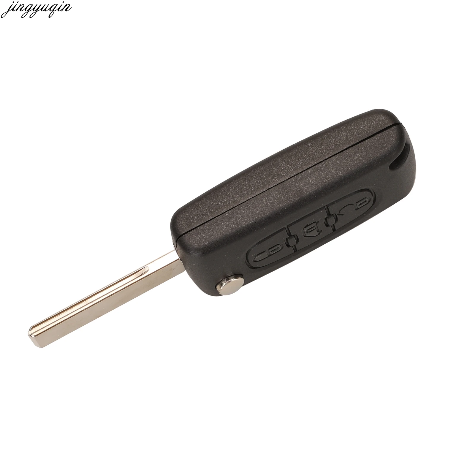 Jingyuqin Remote Car Key Case Shell For Peugeot e-Expert Partner Citroen Berlingo Fiat Scudo 3 Buttons Housing Fob Replacement key case car key shell key shell