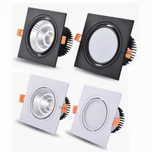New   Square Dimmable Ceiling Recessed LED Downlight Ceiling Lamp 9W 12W 15W AC85-230V LED COB Spot Light Indoor Lighting