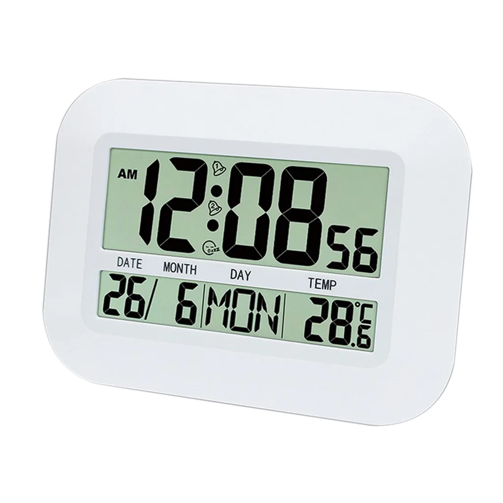 Big Digital Wall Desktop Clock Temperature Meter Clock Calendar Alarm Clock