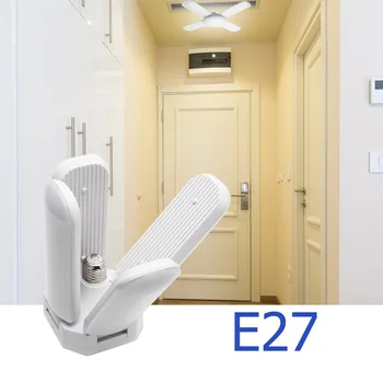 

Foldable Fan Shaped Garage Ceiling Lamp LED Garage Lights Foldable E27 Bulb 2835 246LED Warehouse Market Lights