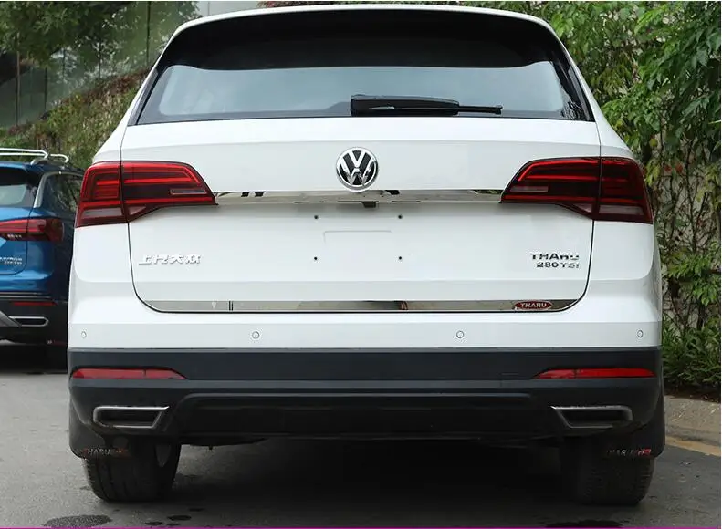 Применяется только для Volkswagen tharu Автомобильный багажник отделка внешняя Модифицированная нержавеющая сталь отделка Хвостовая крышка аксессуары