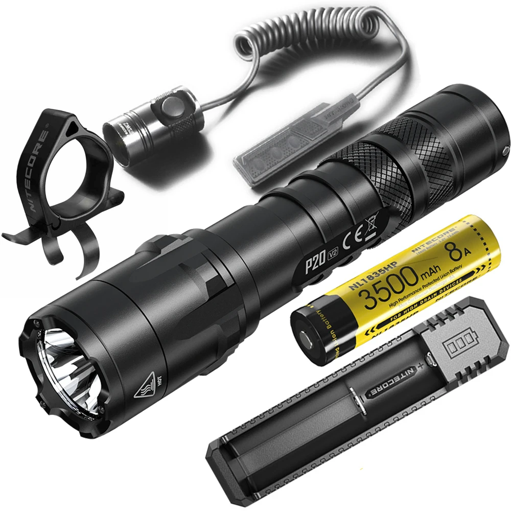 NITECORE P20 V2 видения Открытый тактический фонарь XP-L2 V6 светодиодный Макс 1100 люмен луч