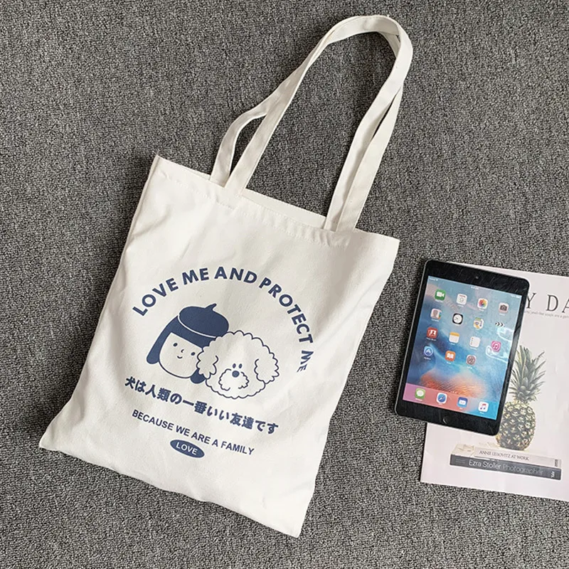 Canvas Women's Shoulder Bag Korean Version Of Ulzzang Harajuku Japanese Art Shopping Bag Student Ins Fashion Ladies Bag