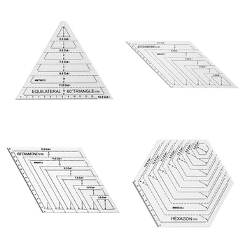 

Transparent Quilting Sewing Patchwork Ruler Measuring Template Hexagon Tailor