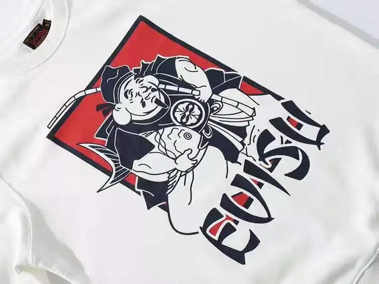 Аутентичный осенне-зимний мужской Повседневный свитер Evisu теплый дышащий Модный хлопковый узор с длинными рукавами Мужская и женская одежда для влюбленных