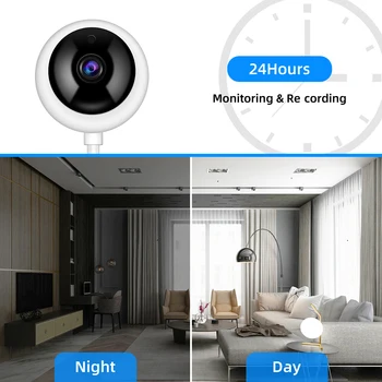 

1080P HD Wifi Network IP Camera IR Night Vision In/Outdoor USB Security Camera Dual Stream GC1034 / GC2053 Sensor