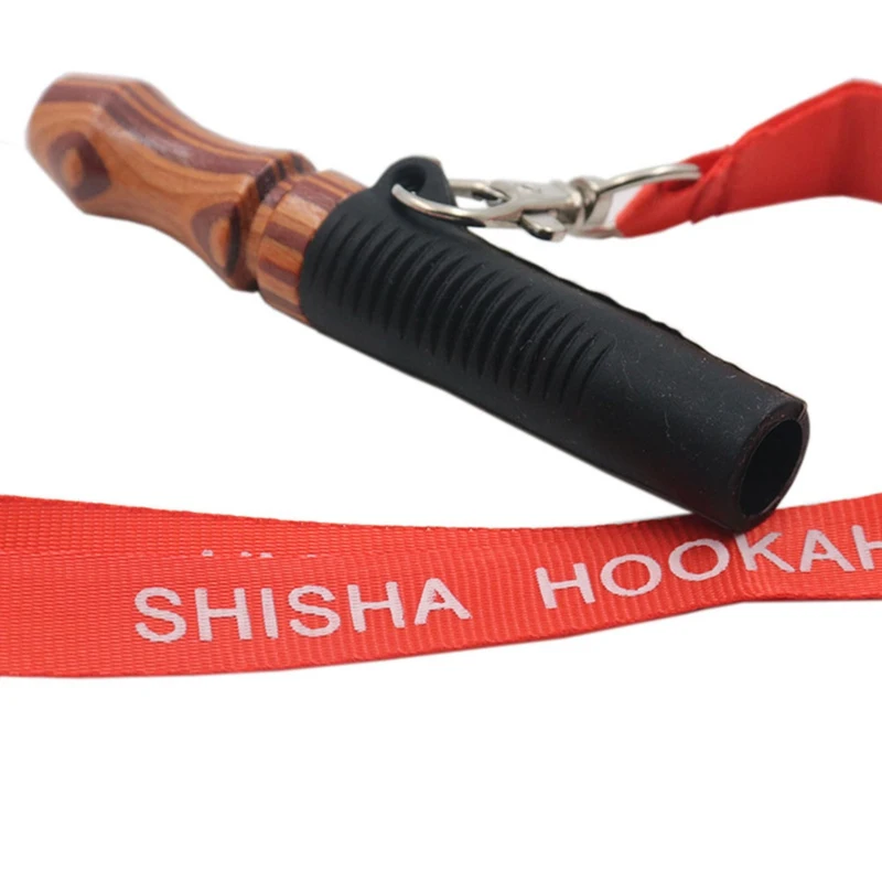 1 шт. мундштук кальяна с подвеской веревки ремень Shisha Рот Советы Силиконовые деревянные кальян наргиле водопровод мундштук многоразовые