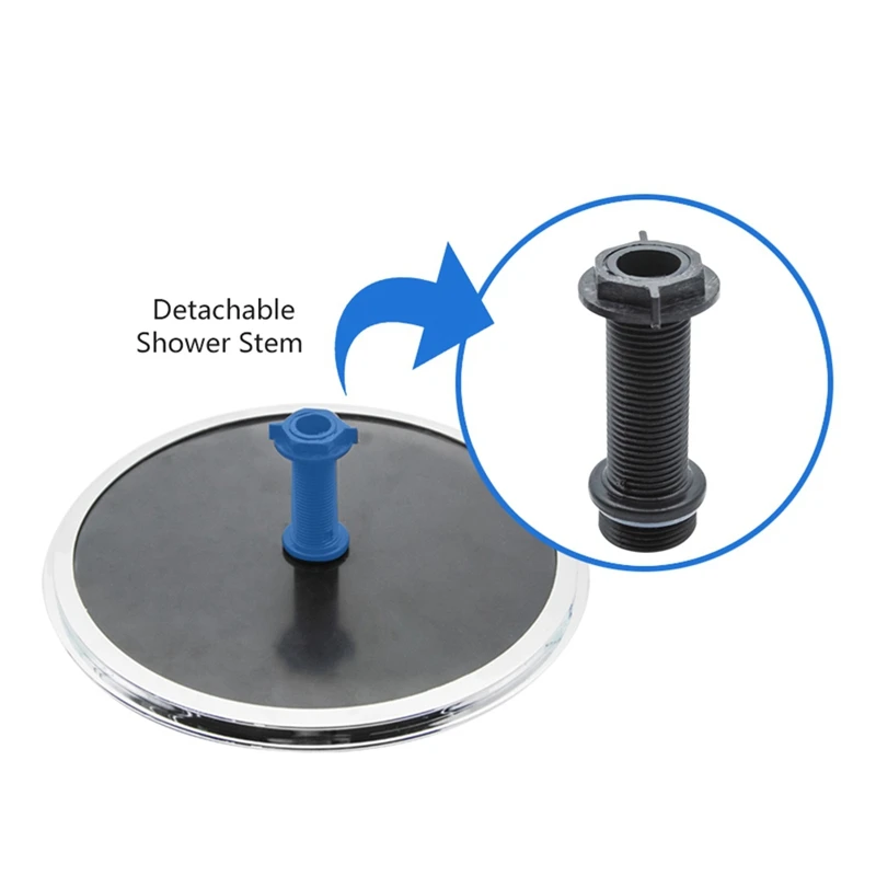 1Pcs 25Cm Plastic Round Shape Rainfall Powered Shower Room Top Shower Roof Head Nozzle Cabin Accessories