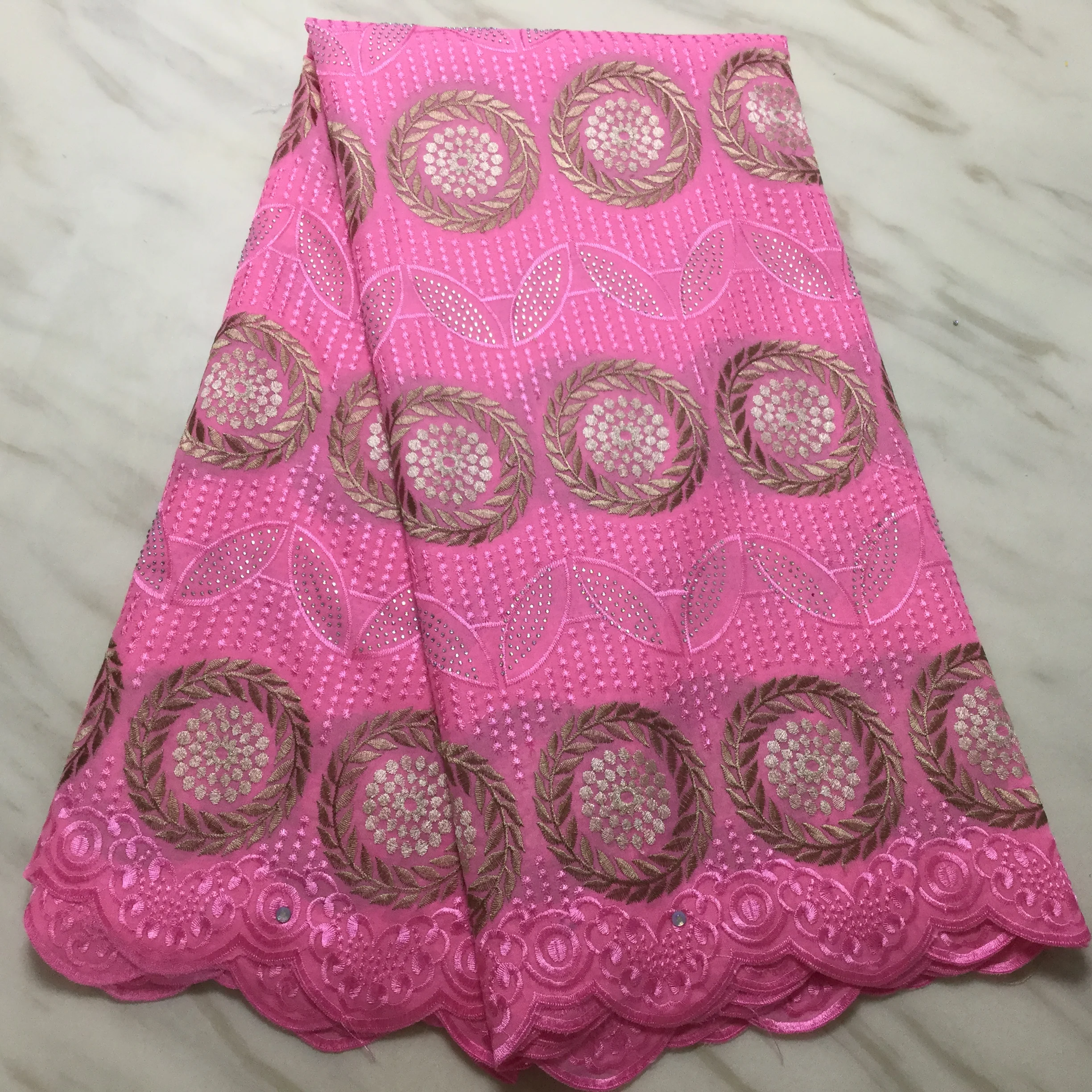 Швейцарская вуаль кружева в швейцарском стиле высокое качество хлопок сухая кружевная ткань горячая Распродажа модная женская ткань из Дубая 5 ярдов/партия