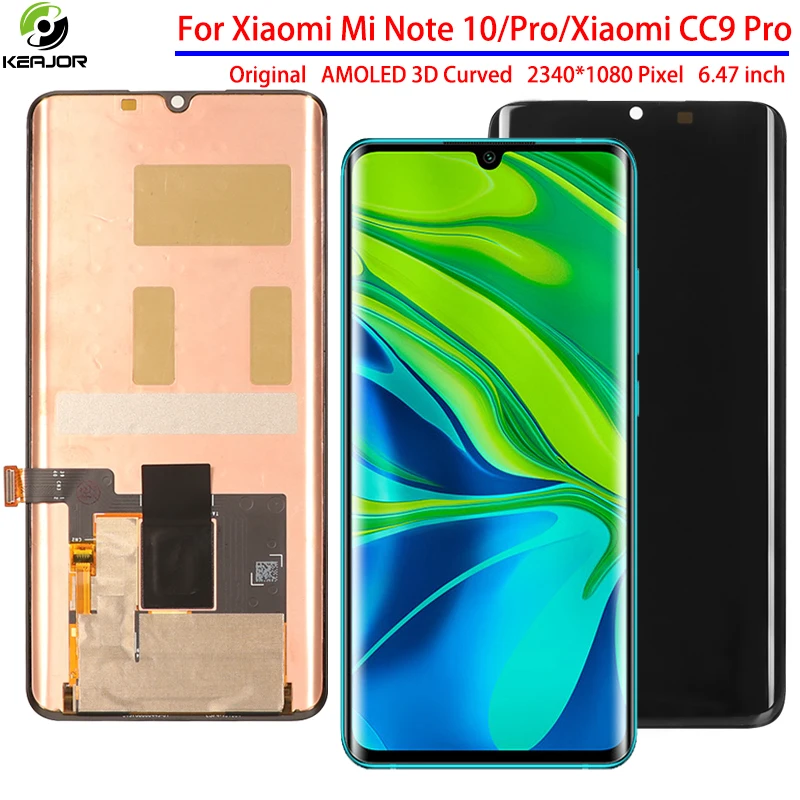 Дисплей 6 47 ''для Xiaomi Mi Note 10 Pro Note10 ЖК дисплей сенсорный экран аксессуары для