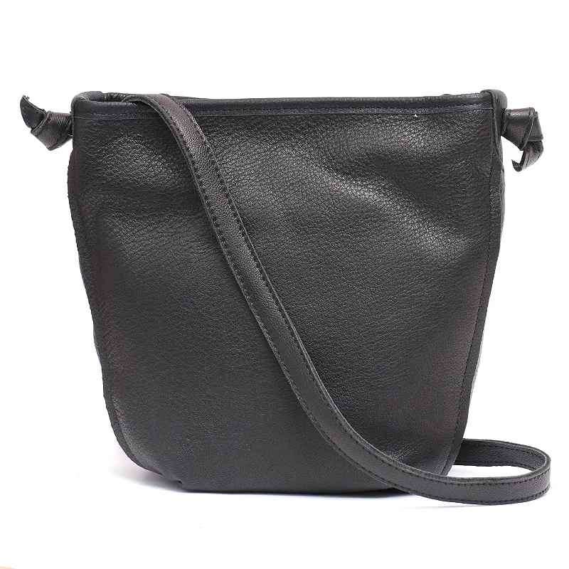 SC женская сумка-мессенджер из натуральной кожи с длинным ремешком, Маленькая кожаная повседневная сумка на ремне, Женская Роскошная Кожаная сумка, сумочка для девочек - Цвет: BLACK
